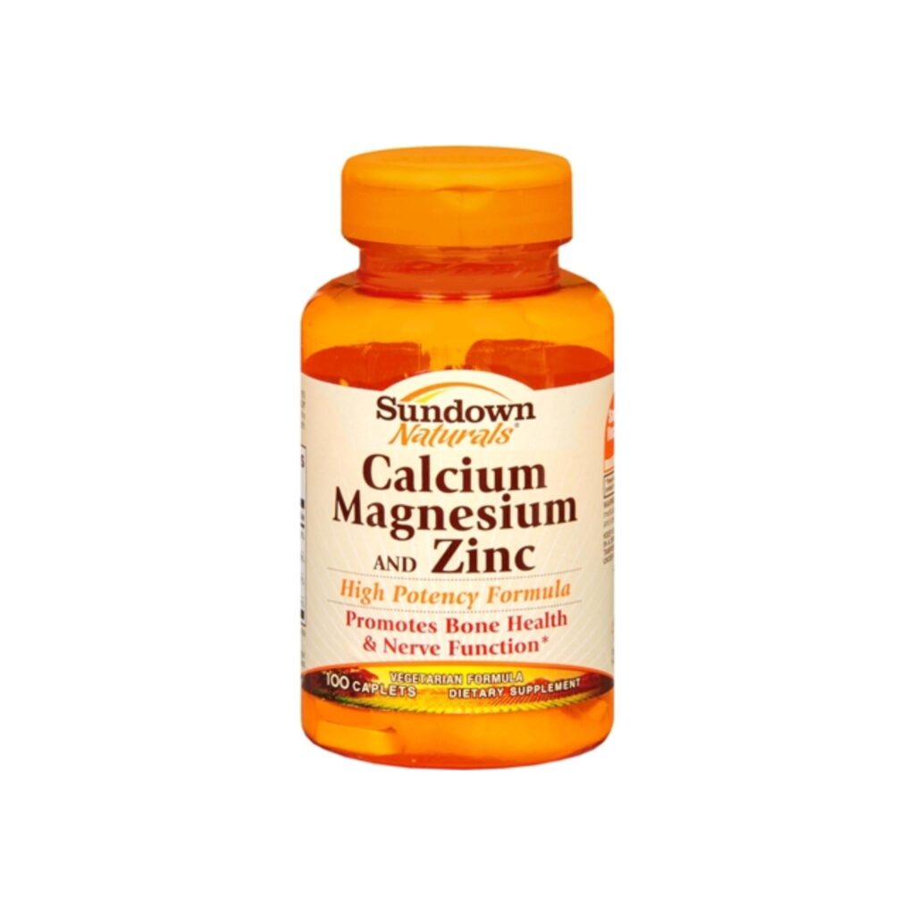 Sundown Calcium Magnesium and Zinc Caplets 100 Caplets valpacks