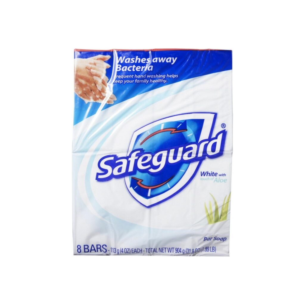 Safeguard Antibacterial Deodorant Soap White with Aloe valpacks