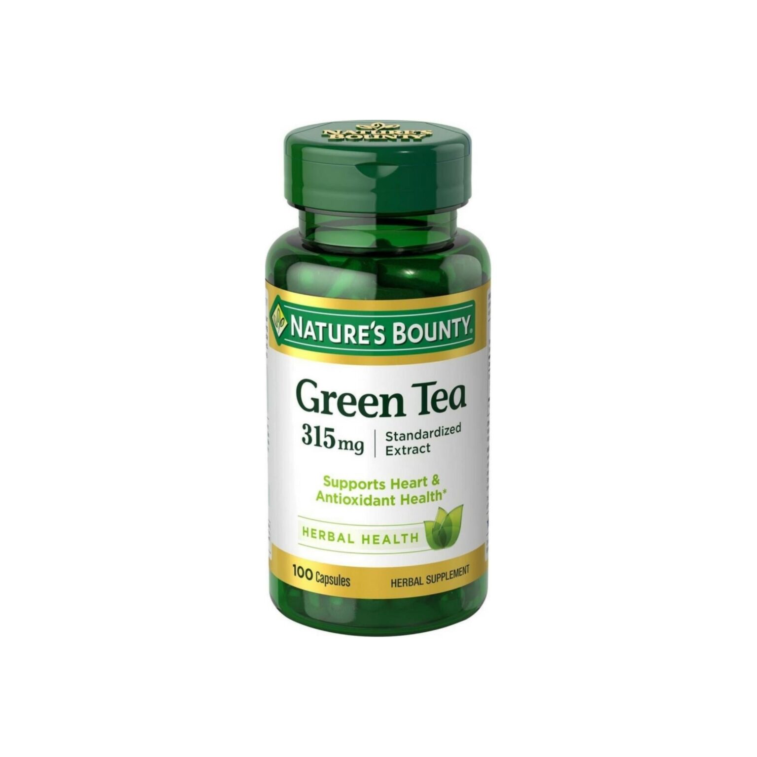 Nature’s Bounty Green Tea Extract 315 mg Capsules 100 ea valpacks